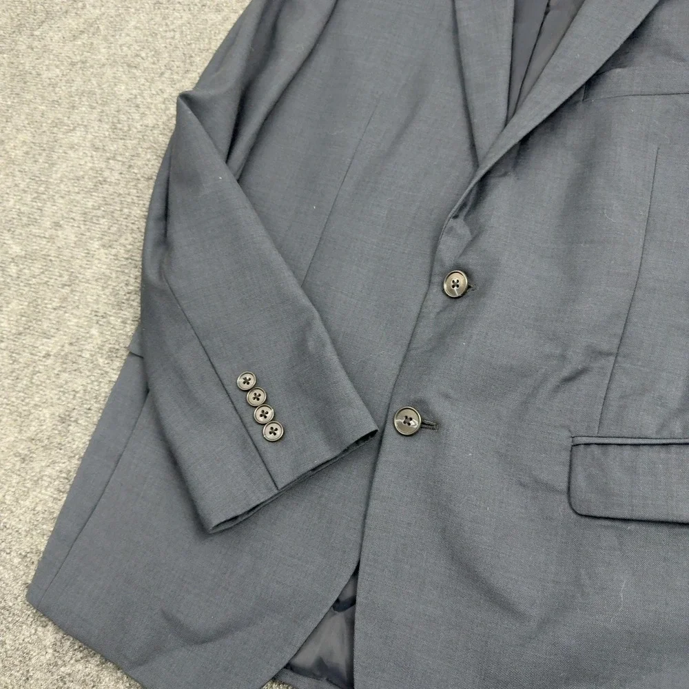 Jos A Bank Suit Jacket Mens 42R Blue Wool Slim Fit Traveler Professional Classic